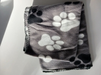 PLAID HONDEN KATTEN GREY 120x80CM 100% POLYESTER.