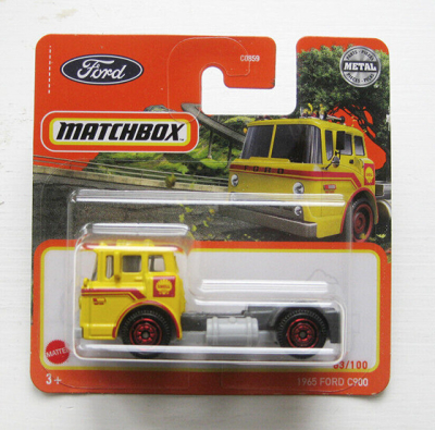 1965 FORD C900 SHELL YELLOW TRUCK MATCHBOX 1:64 63/100