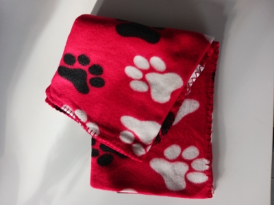 PLAID HONDEN KATTEN ROOD 120x80CM 100% POLYESTER