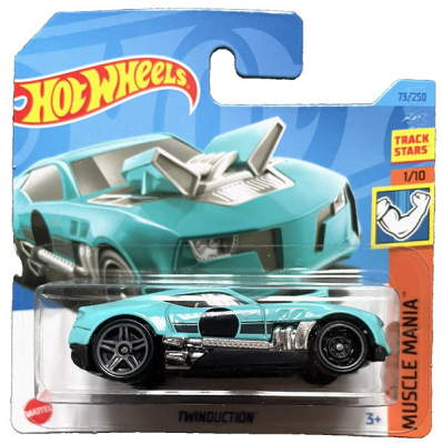 HOT WHEELS TWINDUCTION TURQOISE 73/250 1:64 HW MUSCLE MANIA 1/10
