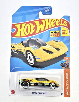 HOT WHEELS GROUP C FANTASY BLACK/YELLOW 89/250 1:64  HW TRACK CHAMPS 3/5
