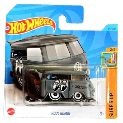 HOT WHEELS KOOL KOMBI MOON VW 49/250 (1:64) MAT GREY HW SURF'S UP 2/5