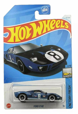 HOT WHEELS FORD GT40 BLUE 12/250 1:64 FACTORY FRESH 2/10