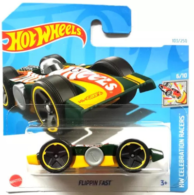HOT WHEELS FLIPPIN FAST RACING/GREEN 103/250 1:64 HW CELEBRATION RACERS 6/10