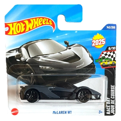 HOT WHEELS McLaren W1 GREY MAT 142/250 HW RACE DAY JOUR DE COURSE 6/10 SHORT CARD 2026