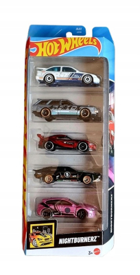 HOT WHEELS NIGHTBURNERZ HW SET 5 STUKS (Supra GR, Sierra Cosworth, Nissan Maxima, Subaru WRX STI)