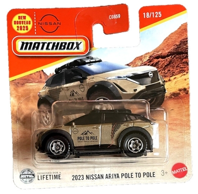 2023 NISSAN ARIYA POLE TO POLE 18/125 BRONS MATCHBOX 1:64 18/125 SHORT CARD