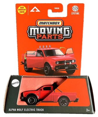 MATCHBOX ALPHA WOLF ELECTRIC PICKUP TRUCK JBW64 1:64 METAL FWD28 (MOVING PARTS)